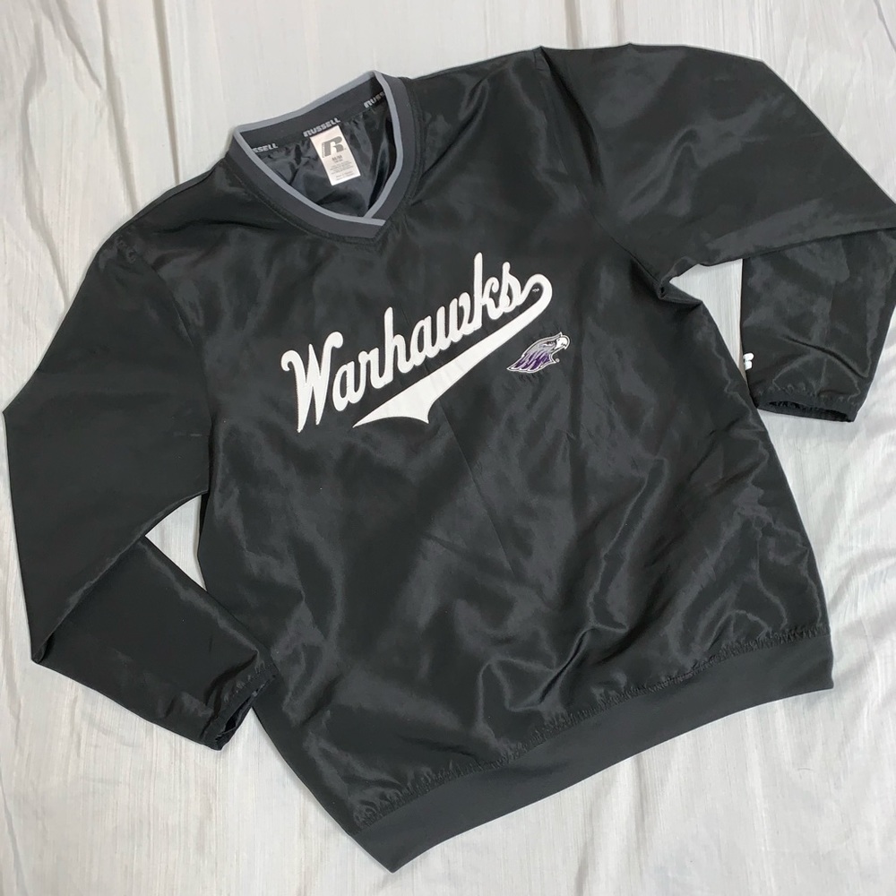 UW-Whitewater Warhawks Pullover Windbreaker NWOT